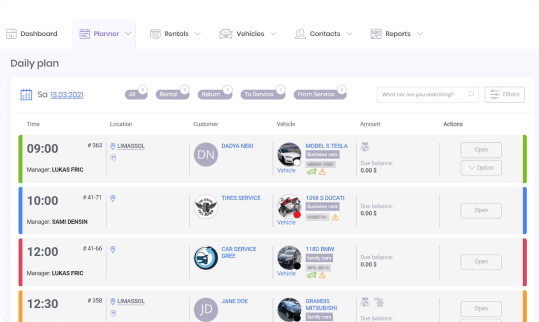 Online car rental management Сar rental management picture1